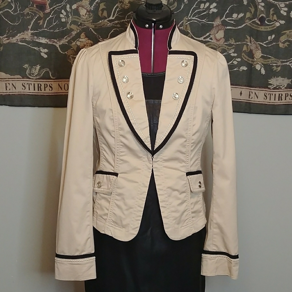 Military style white house black market blazer